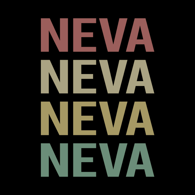 Colorful Text Art - Neva Name by PaulJGumber