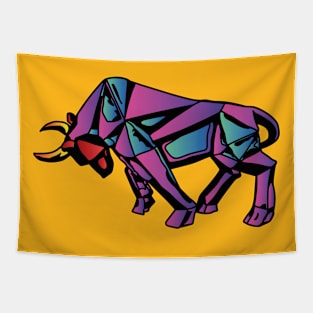 Colored bull Tapestry