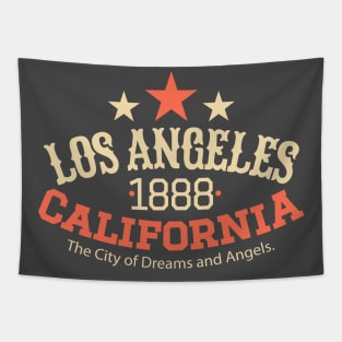 Los Angeles California 1888 - Los Angeles College style Logo Tapestry