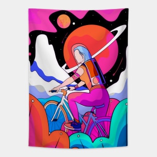 Space biker Tapestry