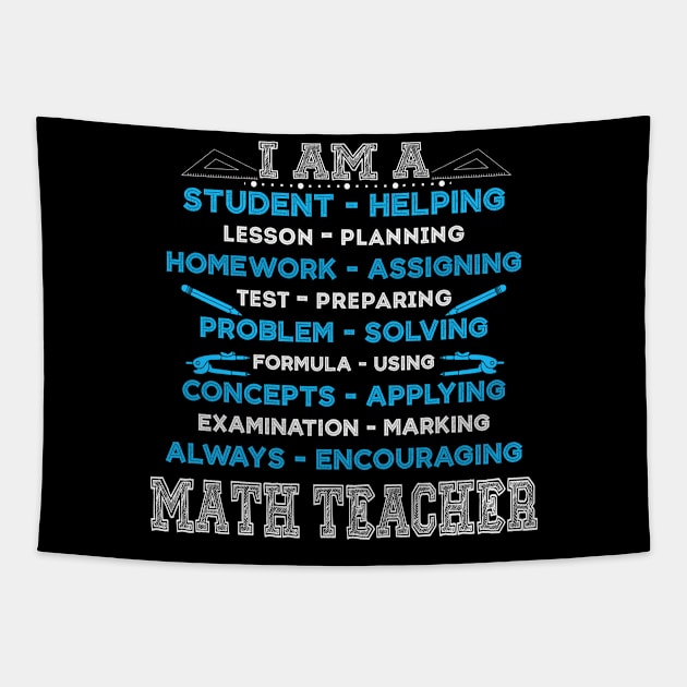 I'm A Math Teacher Cute Mathematic Love Inspiration Educator Tapestry by paynegabriel