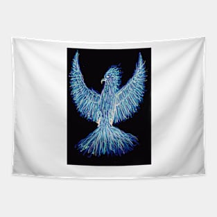 Blue Phoenix Tapestry