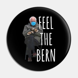 Bernie Sanders Mittens Sitting Inauguration feel the Bern Pin