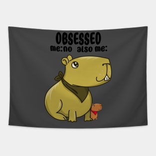 Capybara Obsession Tapestry