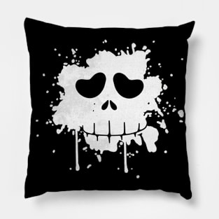 Skeleton Paint Splat Pillow