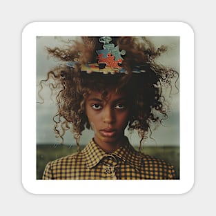 Black Girl Puzzle 4 Magnet