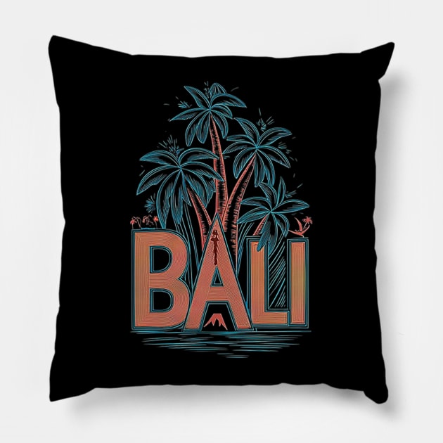 Bali Island Indonesia Pillow by likbatonboot