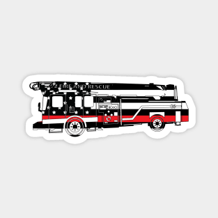 Fire Fighter Flag, Fire Fighter Truck, Fire Truck Magnet