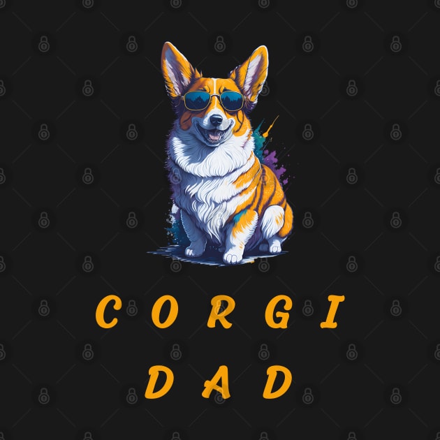 corgi dad by vaporgraphic