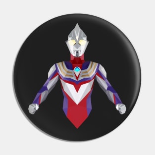 Ultraman Tiga (Multi-Type) Low Poly Art Pin