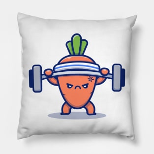 Cute Carrot Lifting Barbell Pillow