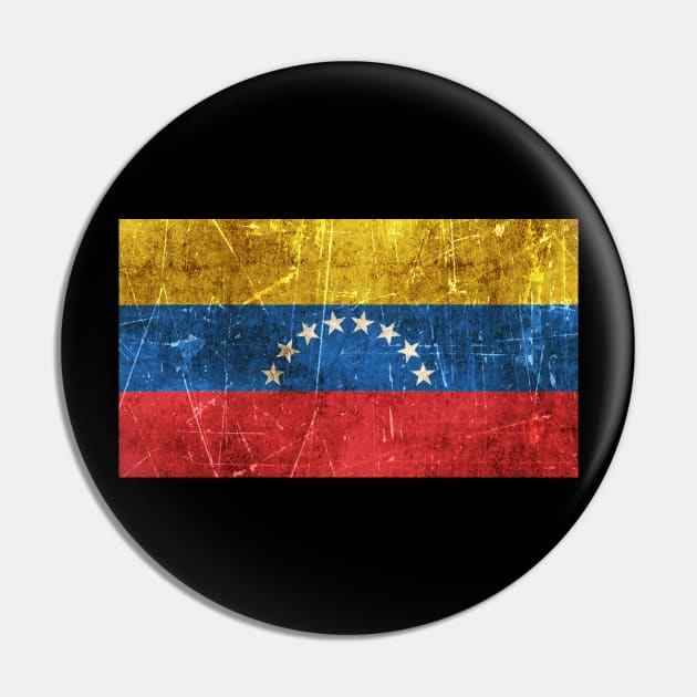 Vintage Aged and Scratched Venezuelan Flag Pin by jeffbartels