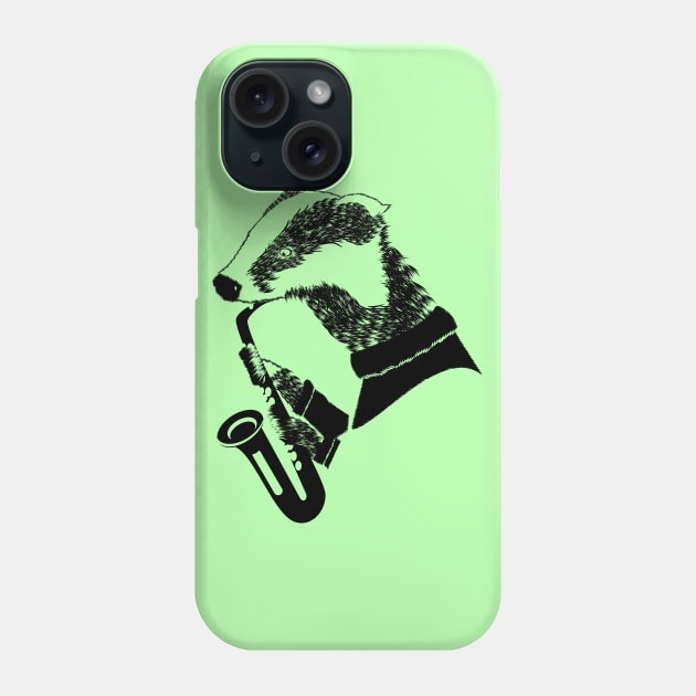 Badger Saxophone Phone Case by mailboxdisco