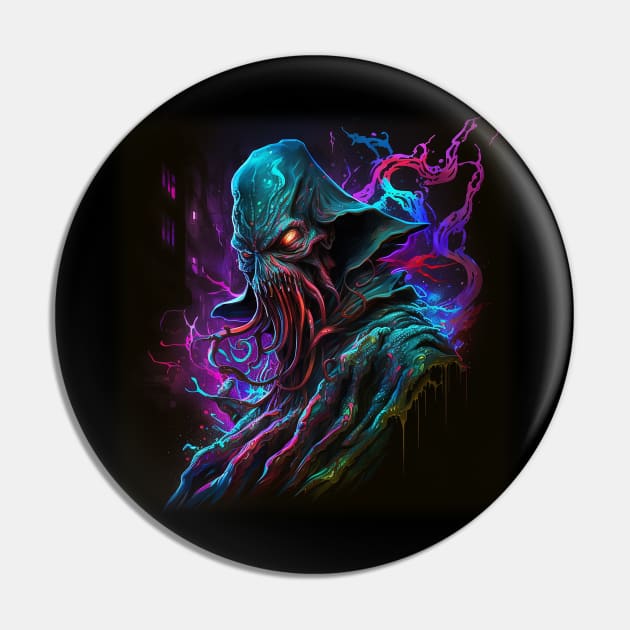 Mindflayer D&D Monster Graffiti Pin by Pixel-Meanagerie