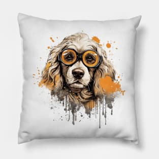 Dog Wearing Goggles Pillow