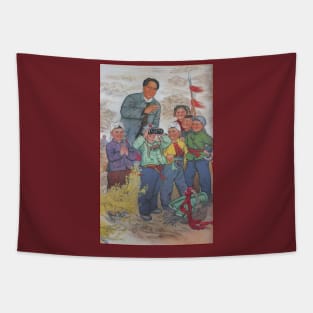 Mao and children Tapestry