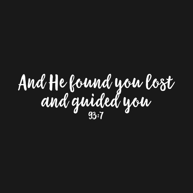 And He found you lost and guided you by imanistudio