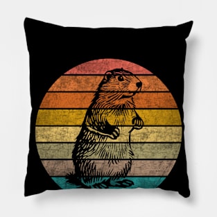 Vintage Groundhog Pillow