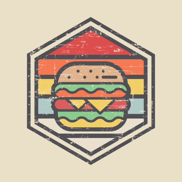 Retro Badge Burger Light by rojakdesigns