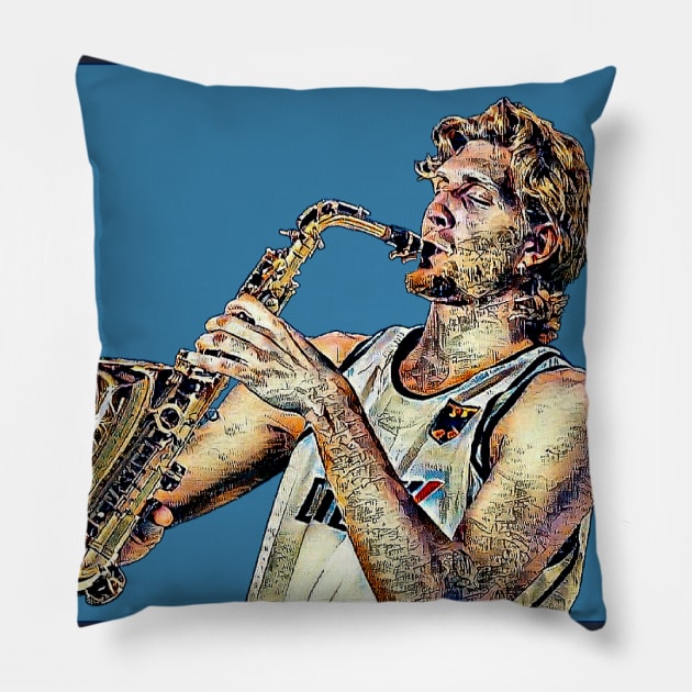 Saxophone Pillow by HoopDynastees