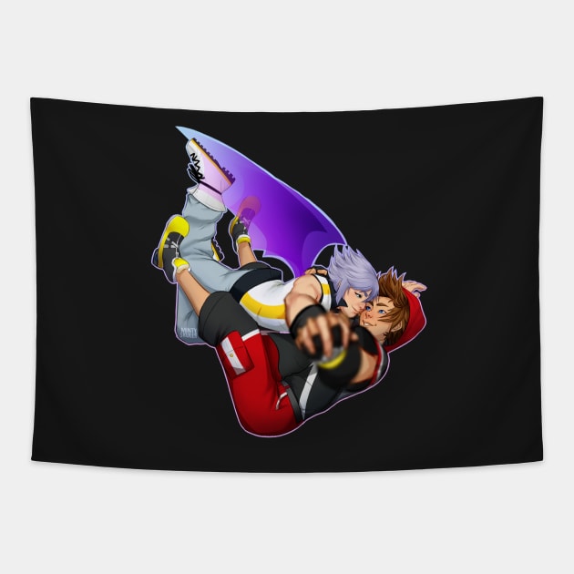 DDD SoRiku - No Background Tapestry by VenaCoeurva