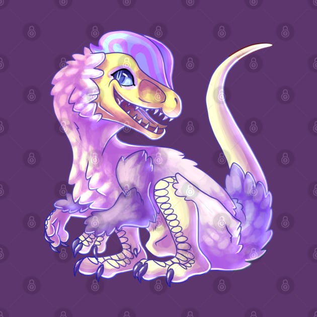 Pastel Dilophosaurus by cometkins