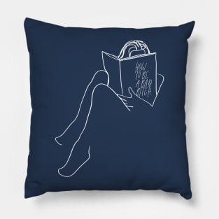 Badass Muse (white line) Pillow