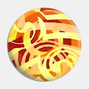 Abstract Swirls in yellow and beige Pin