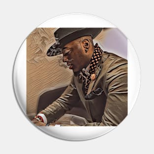 Gansta African American Man Pin