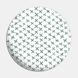 Watercolor x pattern - greyish green Pin