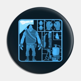 Team Fortress 2 - Heavy Weapons Guy Model Sprue - Blu Pin