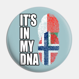 Malagasy And Norwegian Mix Heritage DNA Flag Pin