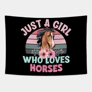 just a girl who loves horses Tapestry