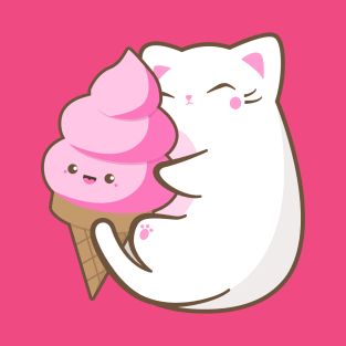 Ice cream lover chubby cat T-Shirt