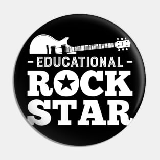 The Best Educational Rockstar Rock Out Teachers Gift Pin