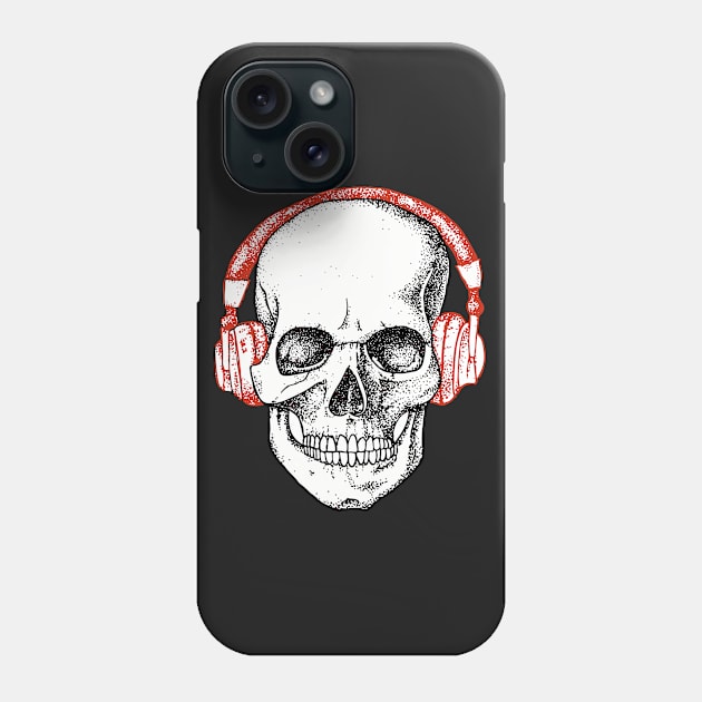 DJ Skull Phone Case by lightbulbmcoc