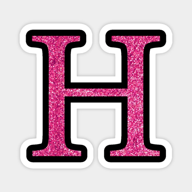 Pink H Magnet by lolosenese