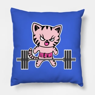 fitness, girls who lift, weightlifting girl, gym girl, fitness girl Pillow