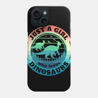 Just a girl who loves Dinosaurs Full 5 Phone Case