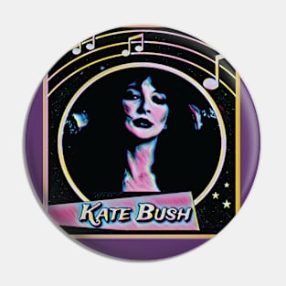 Kate Bush /// Retro Faded Style Fan Art Design Pin