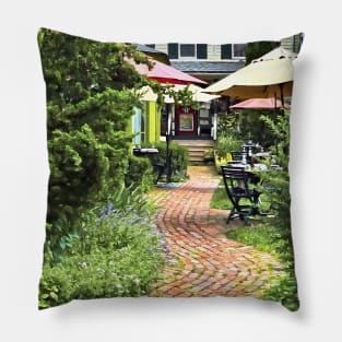 Cold Spring NY - Outdoor Dining on the Patio Pillow