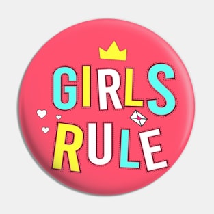 Girls Rule - Inspiration Positive Girly Quote Artwork !! Pin