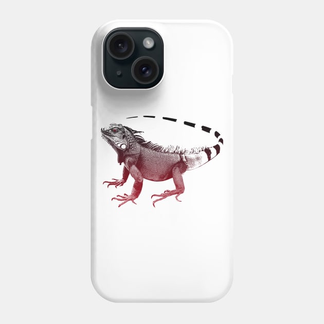 Iguana, red Iguana Phone Case by hottehue