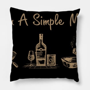 I'm A Simple Man BBQ Whisky And Cigar Pillow