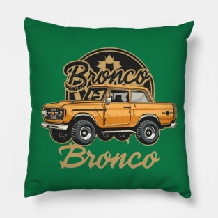 Retro 1987-1991 Ford Bronco w/Tires Pillow