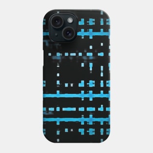 Deconstructed Blue & Black Plaid Phone Case