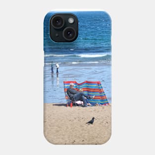 The beach at Coldingham Bay, Scotland Phone Case