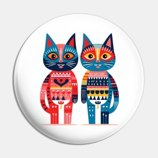 Mexican Alebrijes,Huichol Art,Papel Picado- cat Pin