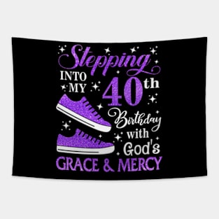 Stepping Into My 40th Birthday With God's Grace & Mercy Bday Tapestry