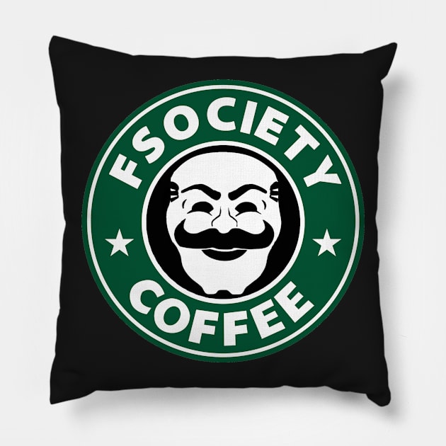 fsociety coffee Pillow by Ward